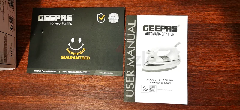DISCOUNTED TEFLON Brand New GEEPAS Automatic heavy PRESS Dry Iron - Say Goodbye to Wrinkles!63167585062018111