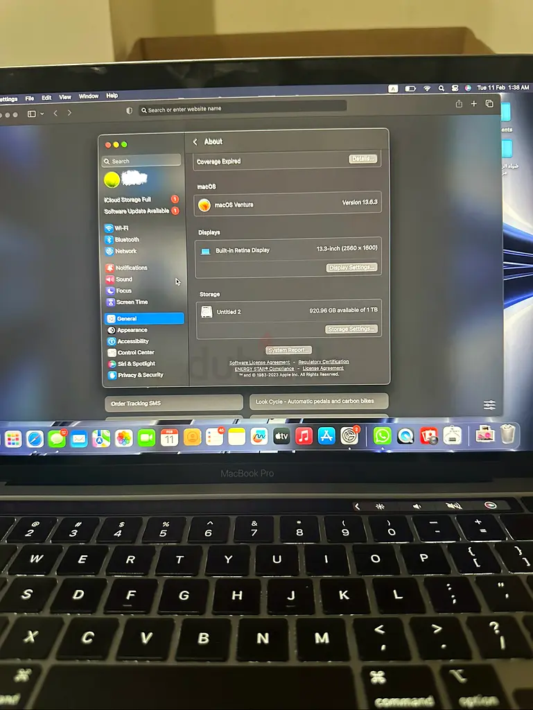 MacBook Pro 2020 1tb for sale63254995302273114