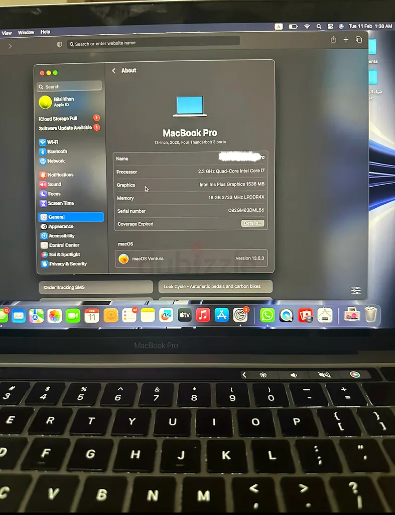 MacBook Pro 2020 1tb for sale63254995302273115