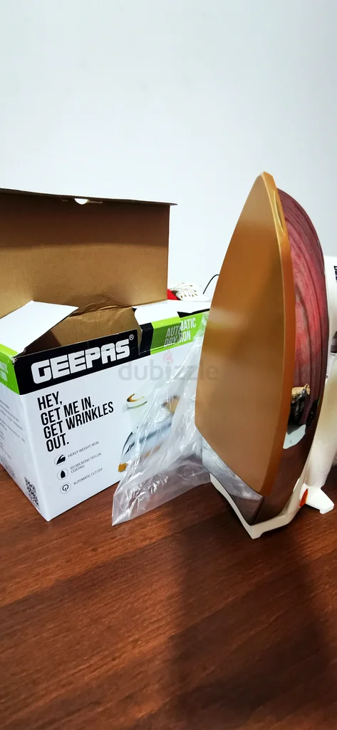 DISCOUNTED TEFLON Brand New GEEPAS Automatic heavy PRESS Dry Iron - Say Goodbye to Wrinkles!63167585062018113