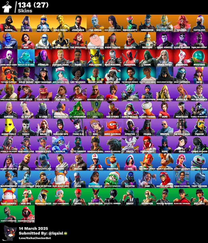 حساب فورتنايت نادر وحصري632283117784351122