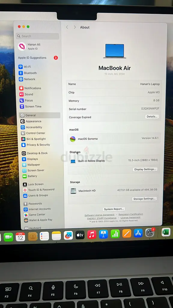 Apple MacBook Air M3 15inch63254995329795111