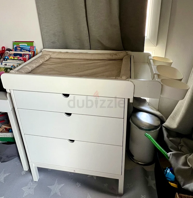 Stokke Changing Table and Dresser white/  Stylish  Functional Nursery Storage63195623877121112