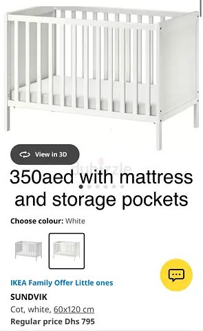 Shop Sundvik Baby Cot By Ikea Shop SUNDVIK Cot White 60x120 Cm IKEA