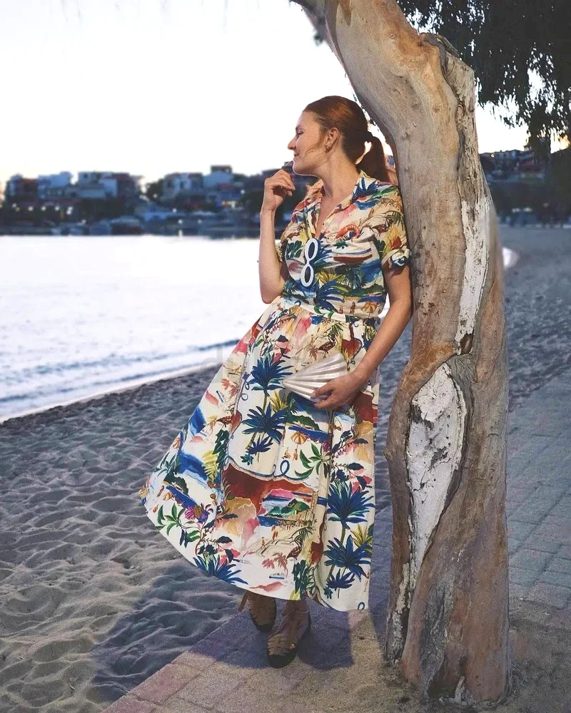 Zara Bloggers Favourite Skirt  Shirt Co-ord Set in Tropical Print63265604024961113