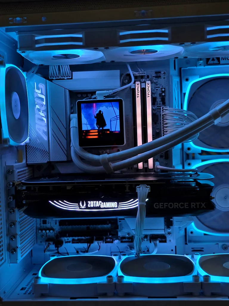 جهاز كمبيوتر شخصي عالي الأداء بمعالج Ryzen 9 7900X3D وبطاقة رسوميات RTX 4070Ti Super بذاكرة 16 جيجابايت63201166409219112