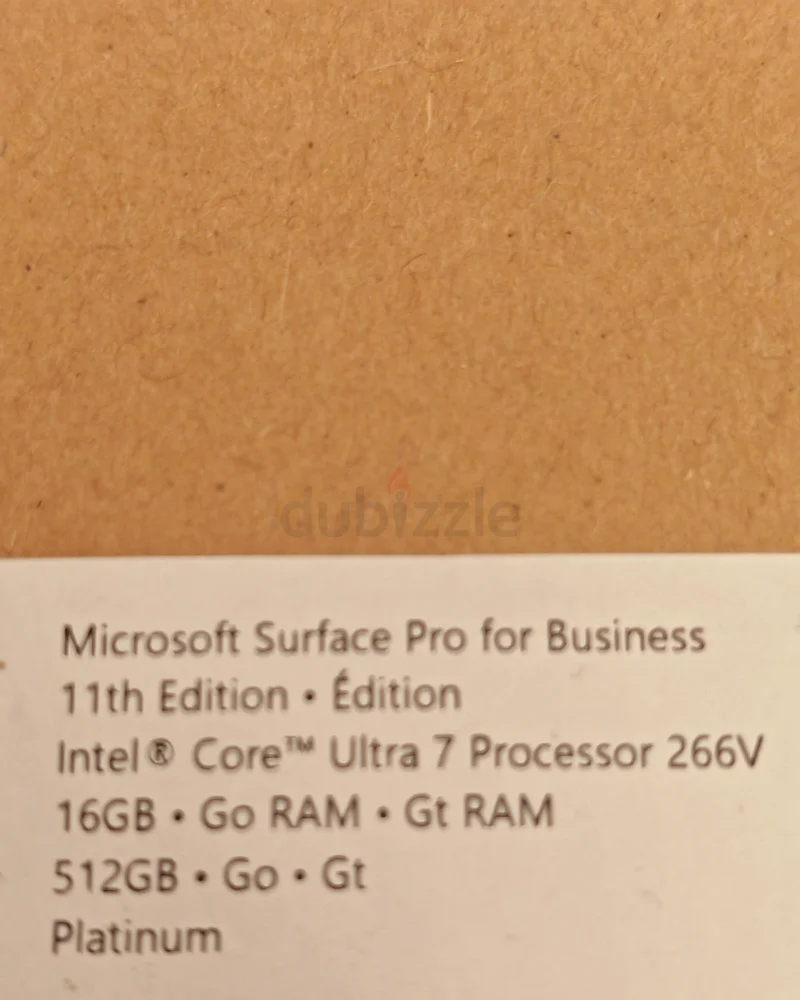 Microsoft Surface Pro 11 Intel lunar lake i7 512 16 Business edition63256071462529112