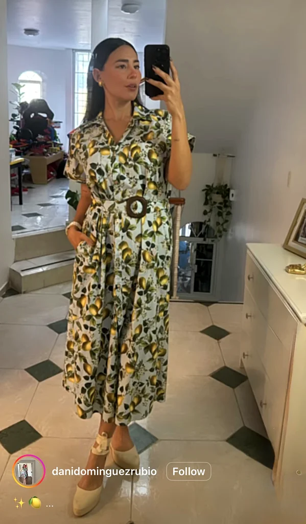Zara Fruit Print Midi Dress with Belt63265101826819112
