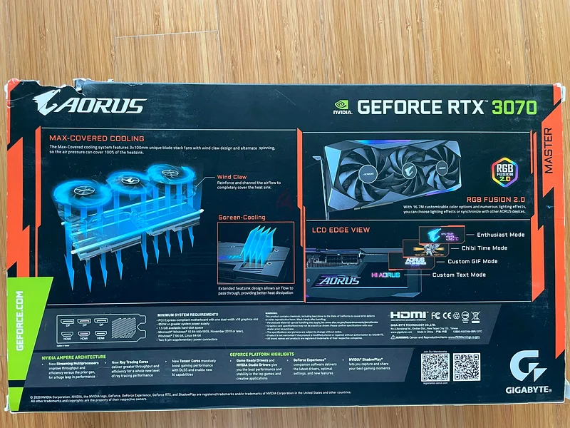High-end RTX 3070 - Aorus Master63262935402881112