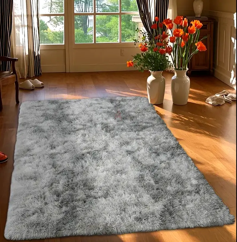 Alfombra mullida de lujo, modelo actual, tamaño 300x200 cm