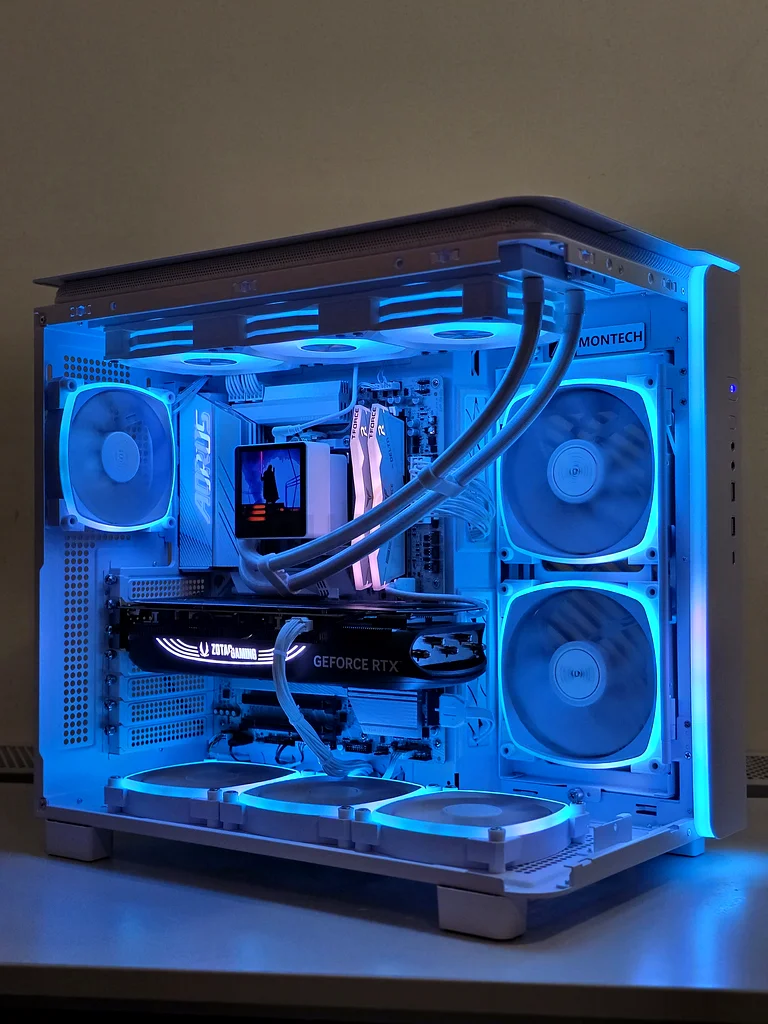 جهاز كمبيوتر شخصي عالي الأداء بمعالج Ryzen 9 7900X3D وبطاقة رسوميات RTX 4070Ti Super بذاكرة 16 جيجابايت63201166409219111