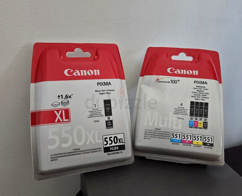 خرَطوشات حبر كانون 550XL و551 لطابعة كانون بيكسما632602238808331115