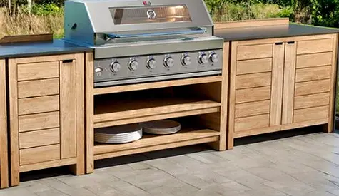 Stylish Outdoor Kitchen Cabinet with BBQ Grill