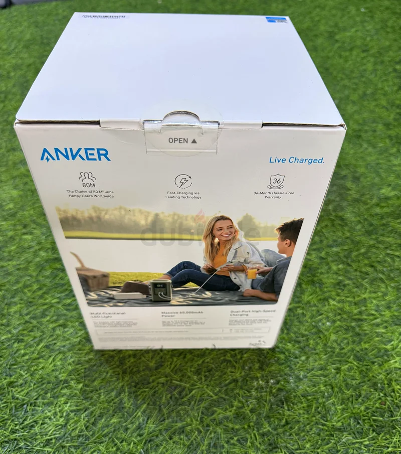 بنك طاقة Anker 548، شاحن محمول سعة 60000 مللي أمبير في الساعة مع شاشة عرض، وإضاءة قابلة للتمديد، ووضع إنذار الاستغاثة، وقوة 60 واط63221853046531112