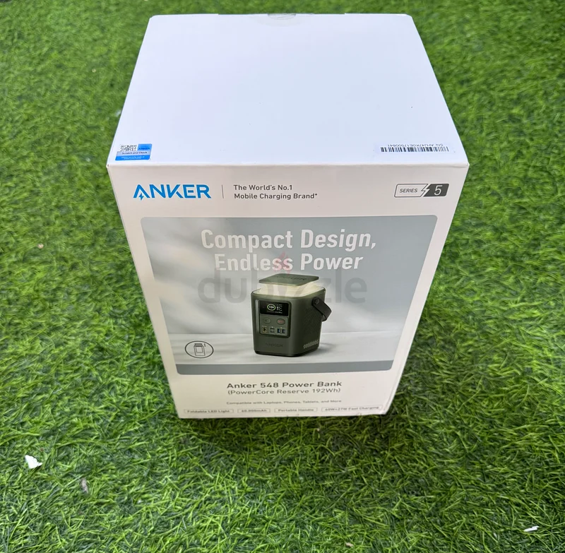 بنك طاقة Anker 548، شاحن محمول سعة 60000 مللي أمبير في الساعة مع شاشة عرض، وإضاءة قابلة للتمديد، ووضع إنذار الاستغاثة، وقوة 60 واط63221853046531111