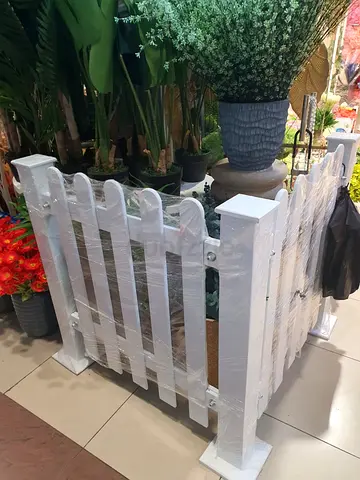Charming White WPC Plastic Garden Planter Fence