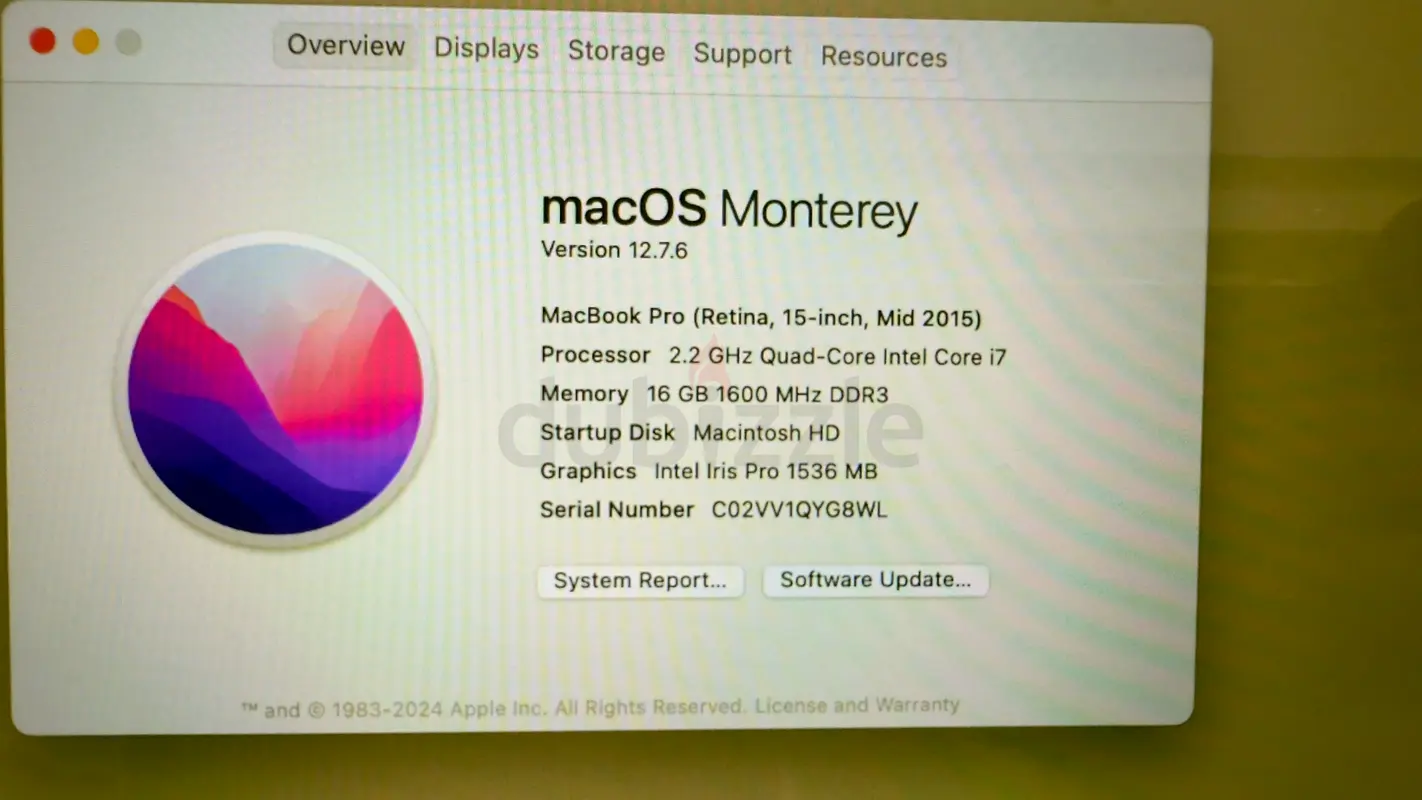 Apple MacBook Pro 2015 - macOS Monterey Ready!