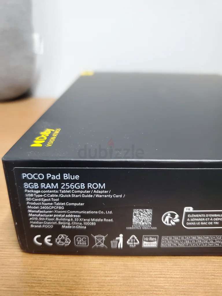 Poco Pad Tablet 8GB RAM 256 GB Storage Blue63221851393794113