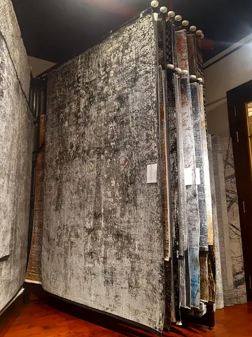 Turkish machine made rug in black color