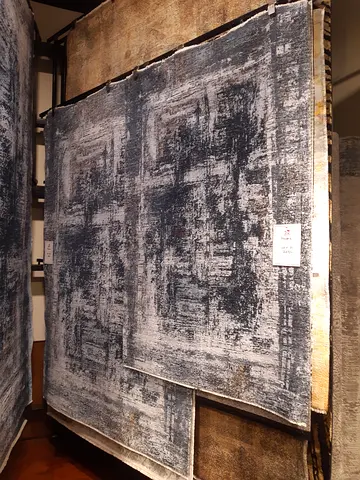 Turkish machine Made rug dark blue color