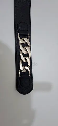 Stylish Black Leather Belt for women