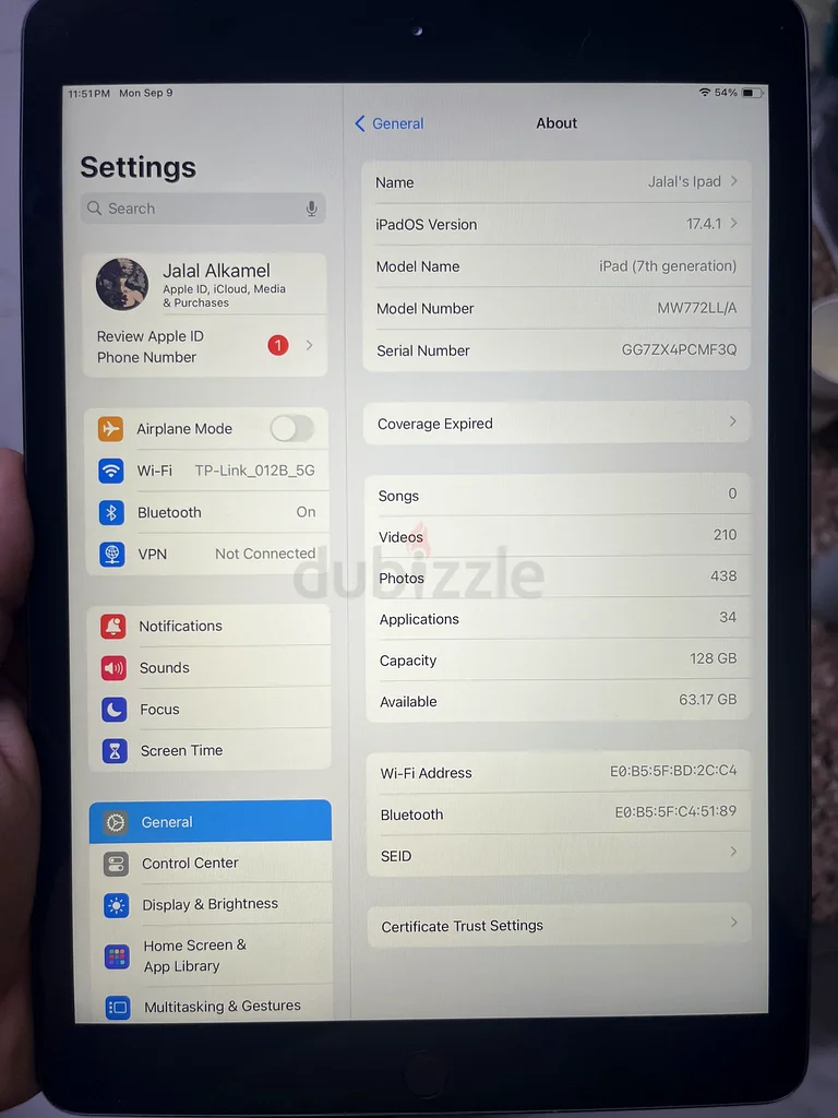 Apple iPad 7th generation for sell with Apple pincel and 24 gaming monitor63216357185539112