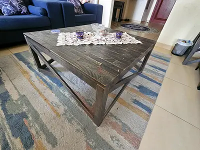 Rustic Grey Wooden Coffee Table