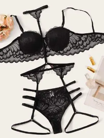 Black lingerie 3 set