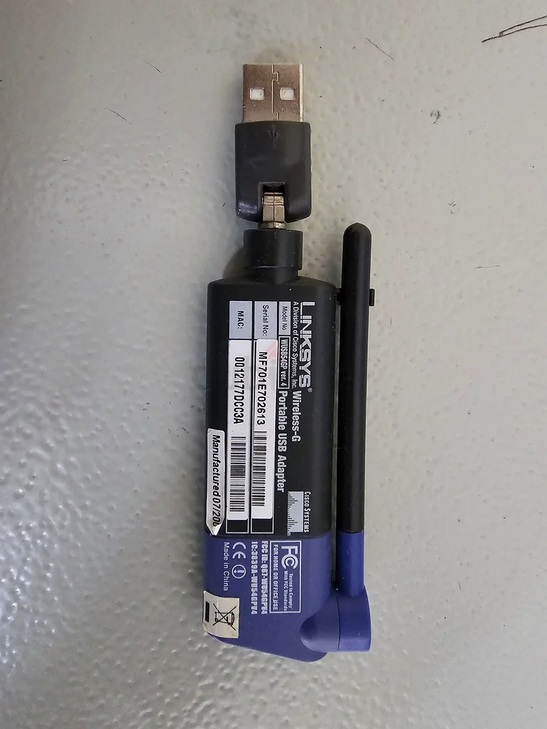 Linksys Wireless G Protable USB Adapter63167581203329111