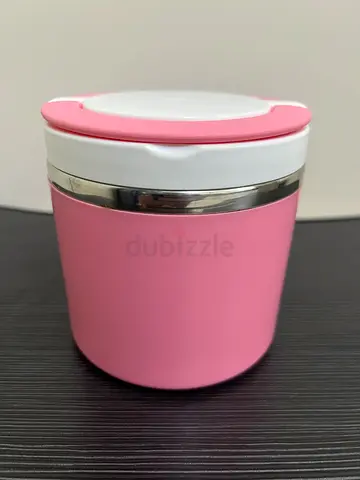 Stylish Stainless Steel Baby Food Container with Pink Lid