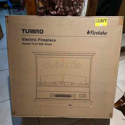 Cozy Up Your Home with the TURBRO Electric Fireplace Heater! Brandnew. Box Piece.