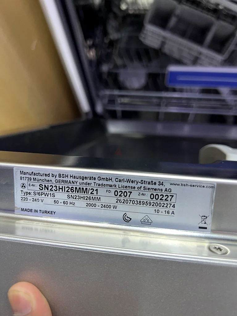 Siemens Home Connect Dishwasher, 6 Programmes, SN23HI26MM FREE DELIVERY + WARRANTY63168523873666111