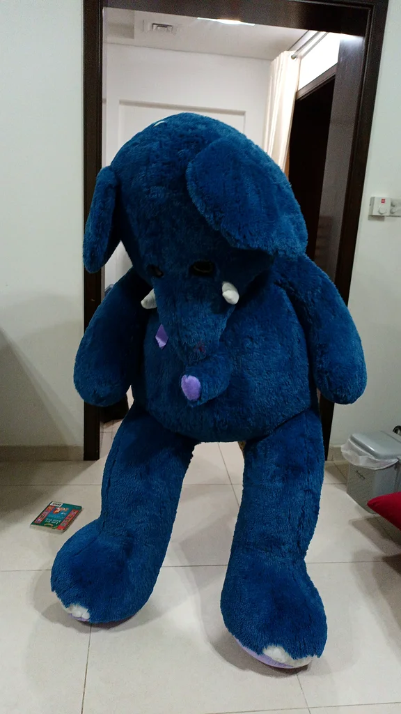Blue big elephant plush63207401570434112