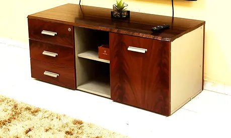Elegant Wooden TV Cabinet with Big Storage