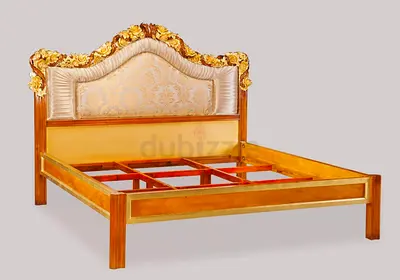 Exquisite Luxury Queen Bed with Elaborate Headboard