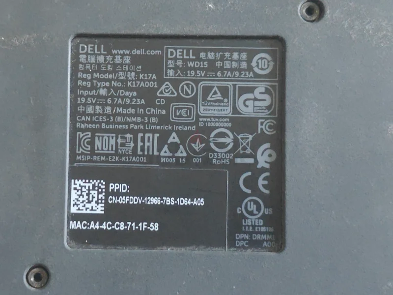 Dell Docking station - WD1563256064505090111