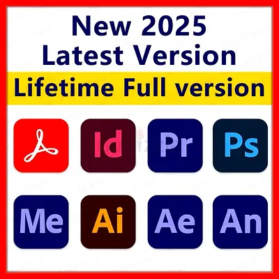 New 2021 2025 Adobe Per Software WIN  MAC  - Lifetime Access!
