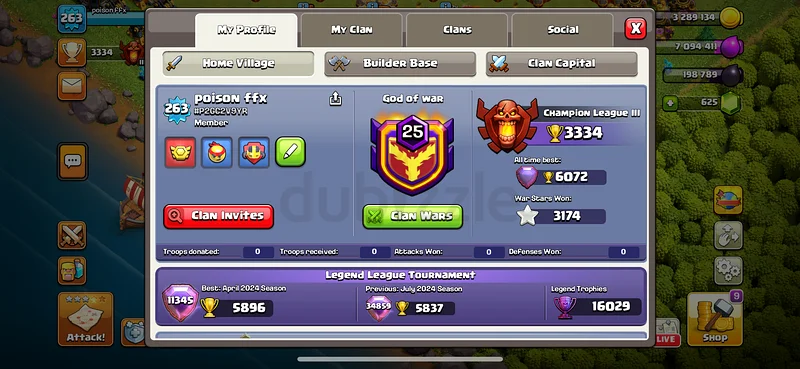Epic Clash of Clans Base Profile for Sale!63175732108802111