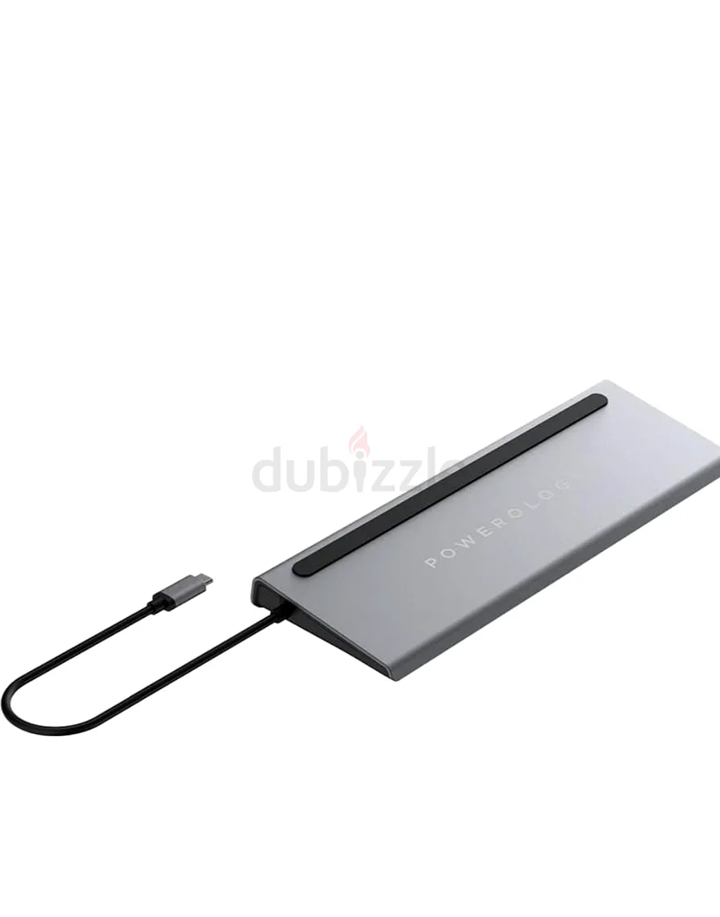 Powerology 11 in 1 Multi-Display USB-C Hub  Laptop Stand 100W - Gray63256064035330111