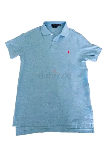 Classic RALPH LAUREN Polo Shirt in Light Blue – Custom Fit – Size M – Original