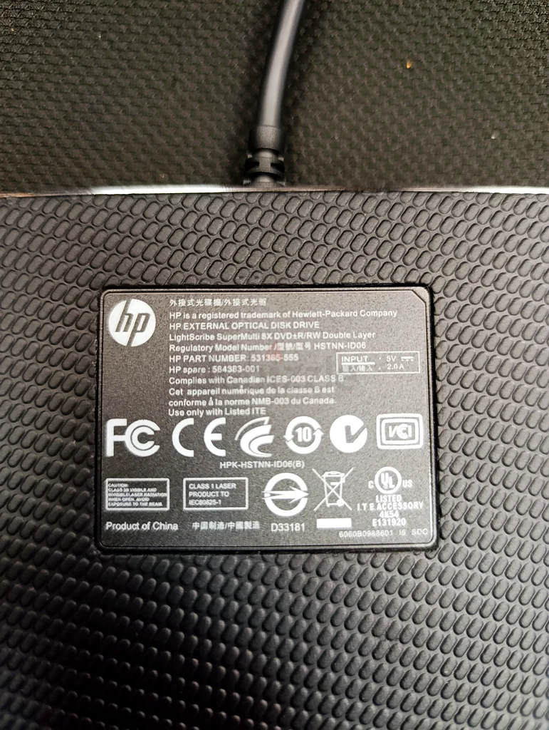 HP External Optical Disk Drive Available63168047462658114