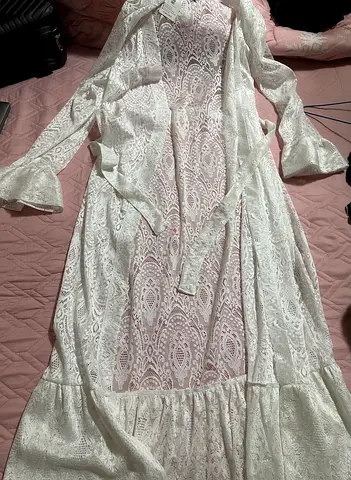 Lace White Kimono Brand new with tags size M to L (turkish brand)