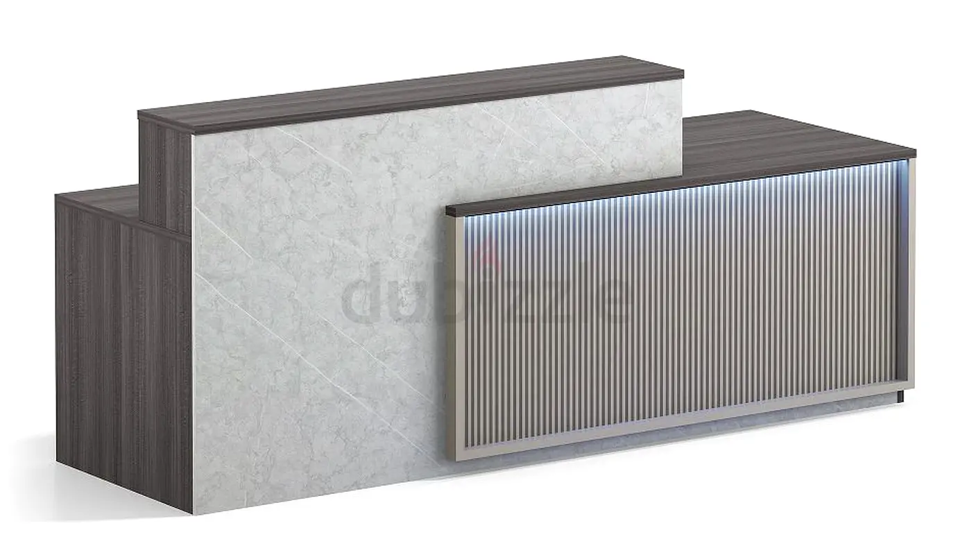 Modern reception table with LED strip