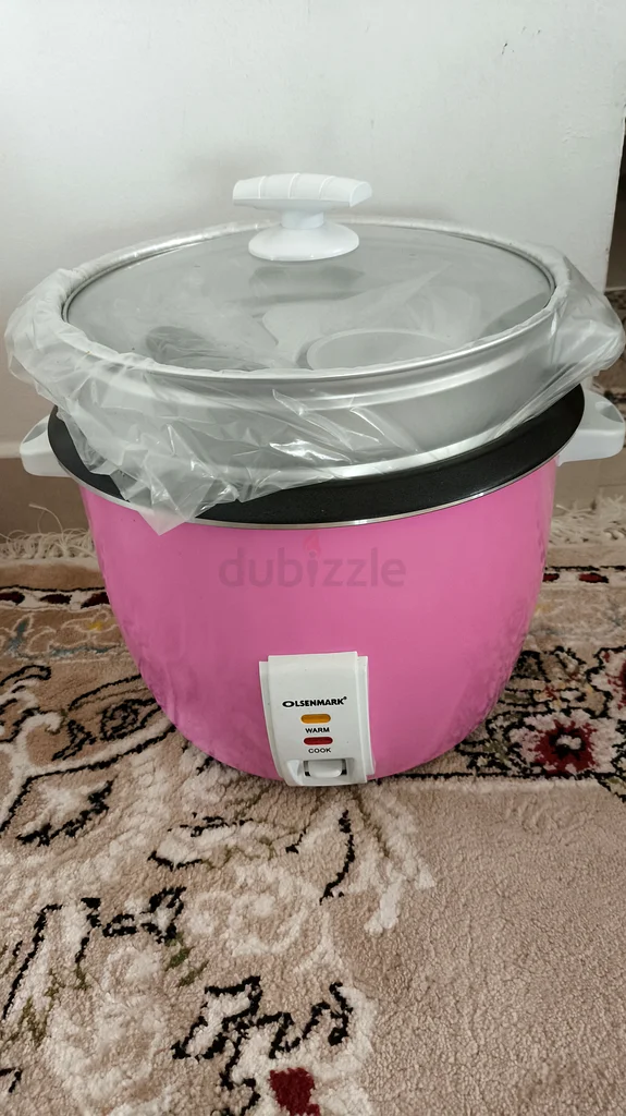طباخ أرز كهربائي وردي نابض بالحياة مع سلة تبخير63255004330753114