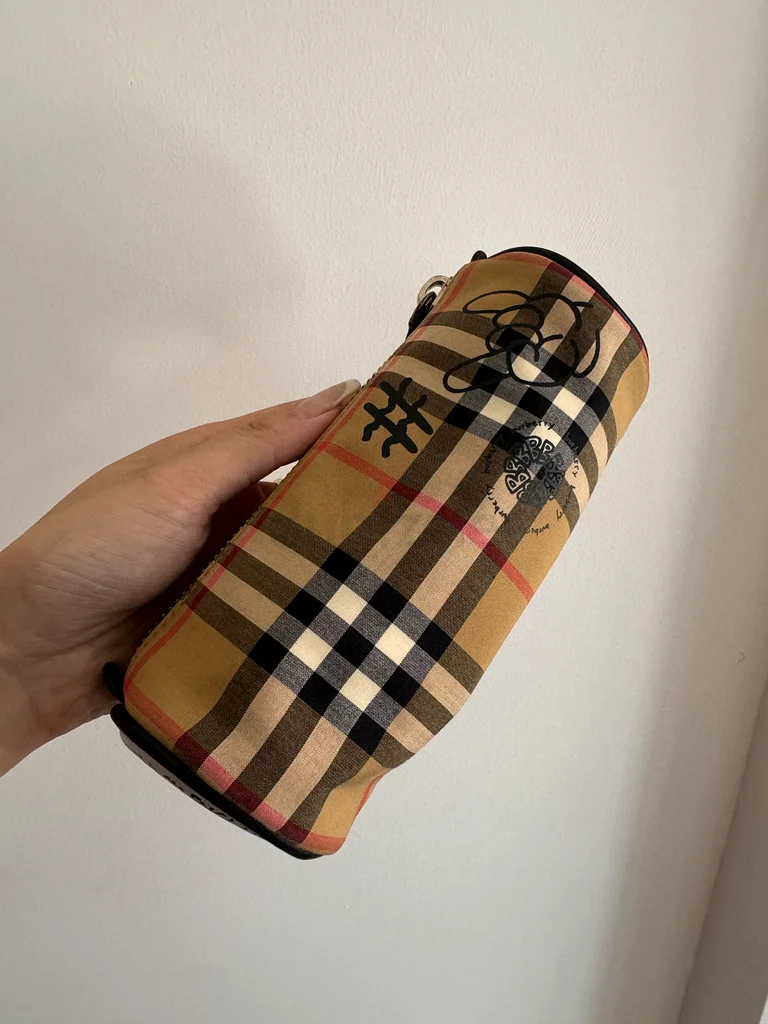 Authentic BURBERRY  Vintage Check travel pouch pen pencil pouch63224833520514113