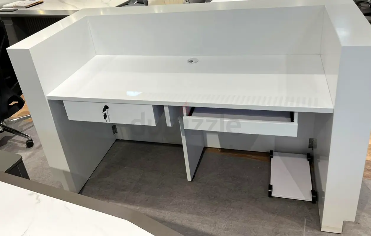 Reception table glossy white 240cm63256593606018111