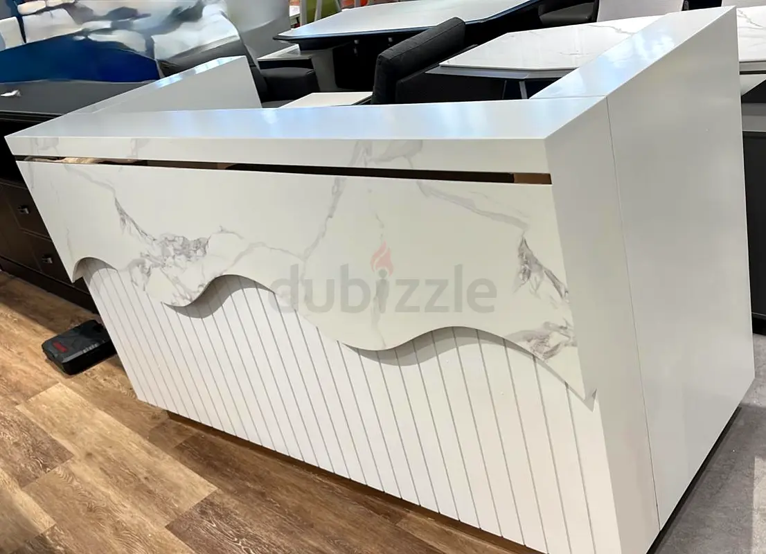 Reception table modern 180cm glossy