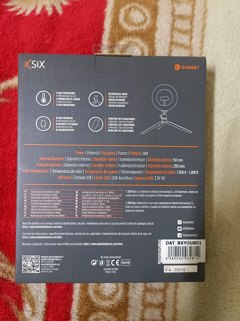KSIX smart your tech Kit Studio Live LED Ring with Tripod and Stand for Smatphone for sale63222343610753113