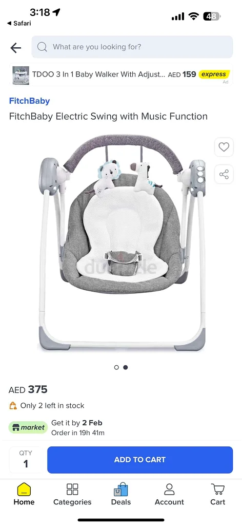 Gentle Bouncing Bliss: Cozy Baby Swing for Sale!63204251378561113