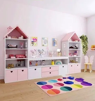 Charming Pink Dollhouse Bookshelf for Your Little One! ( Custom Made)